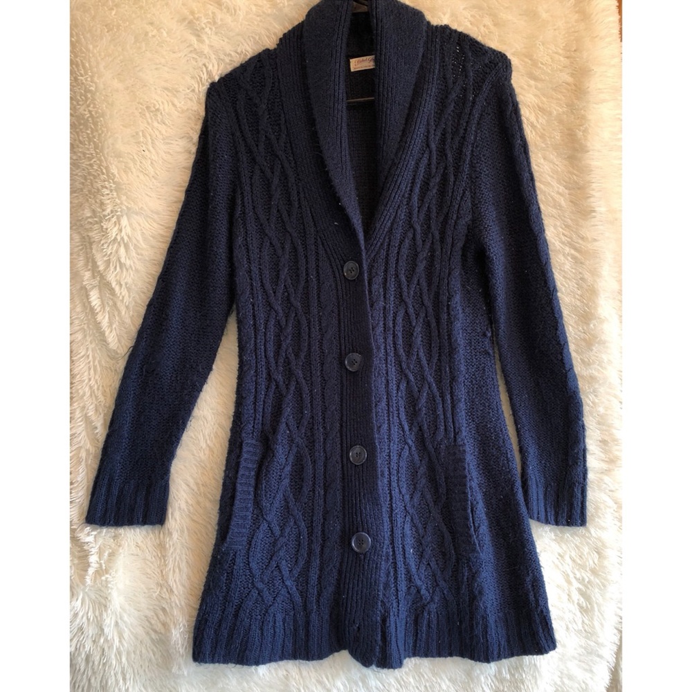 Blue cardigan